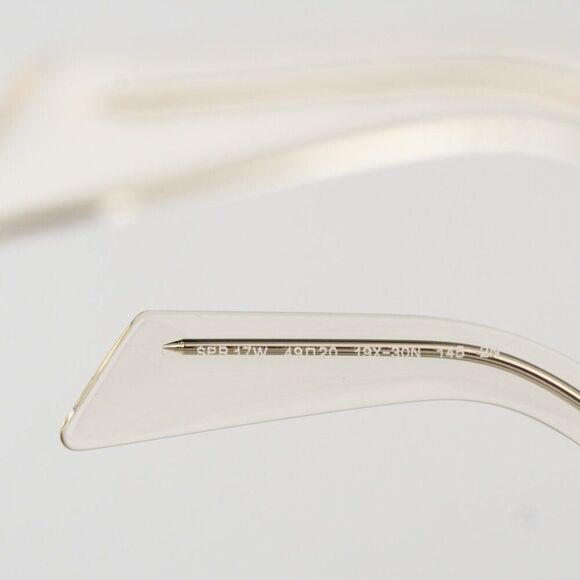 NEW Prada PR17WS 19X30N Transparent Champagne Mirror Rectangle Sunglasses - Picture 10 of 11